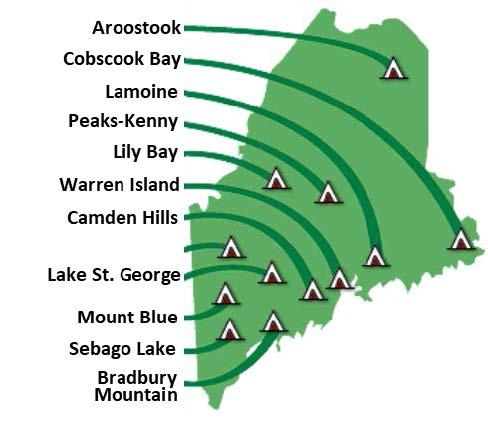 Maine state parks involved in the telescope program