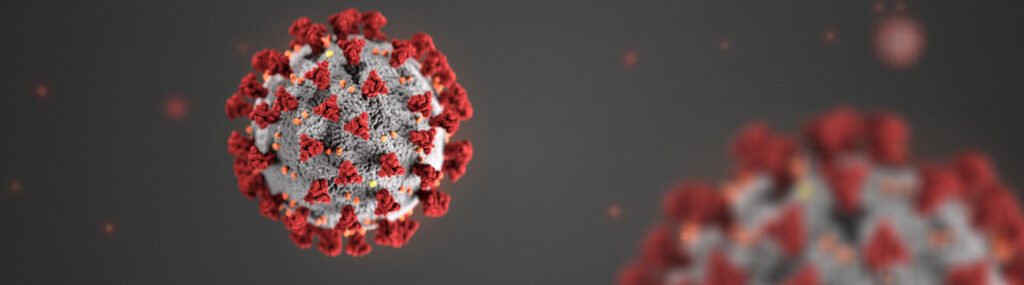 Computer render of a coronavirus